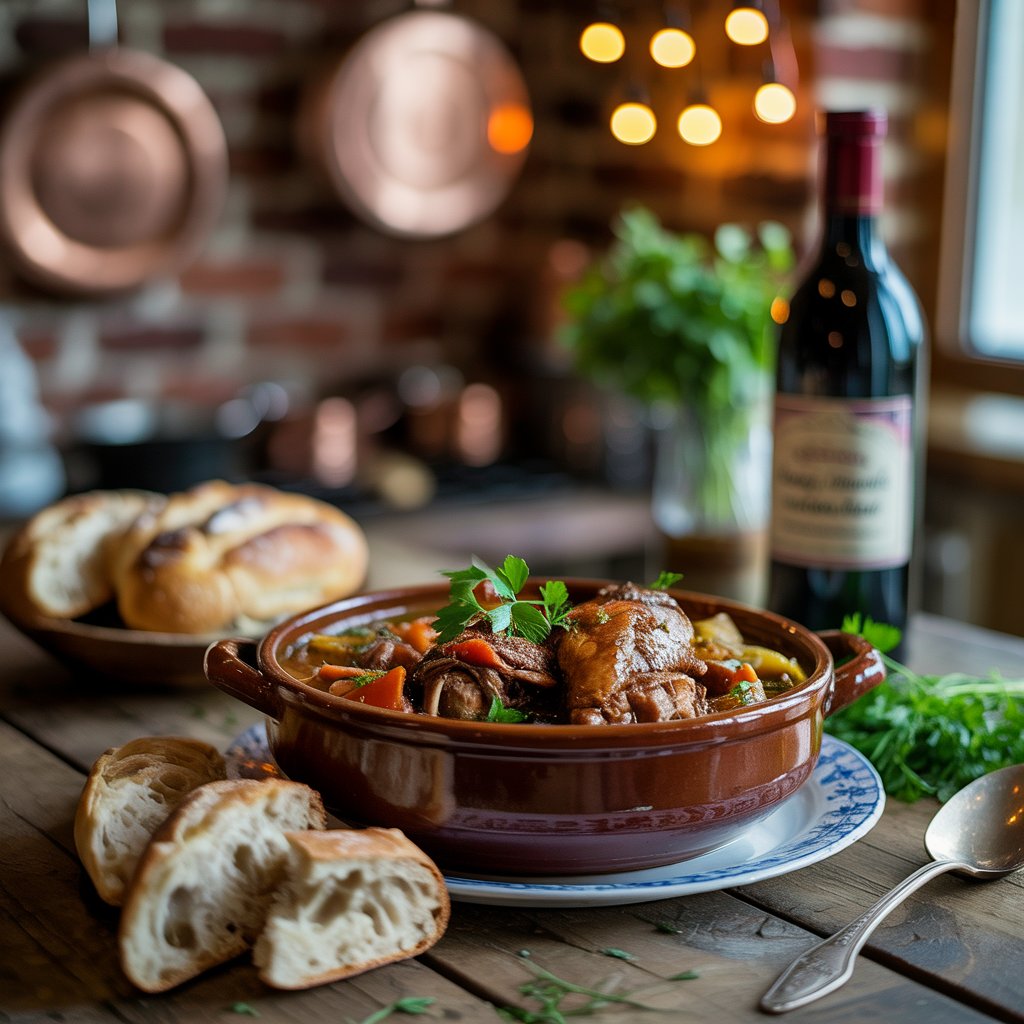 recette coq au vin traditionnel français